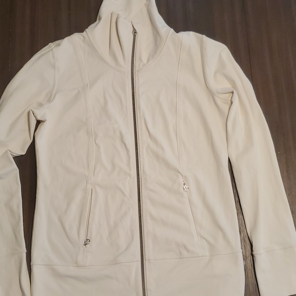 Lululemon Athletica Whitish cream zip up jacket